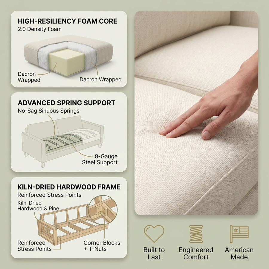 Amsterdam Sofa fabric infographic