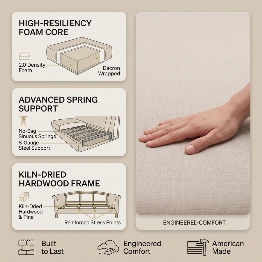 Crete Sofa fabric infographic