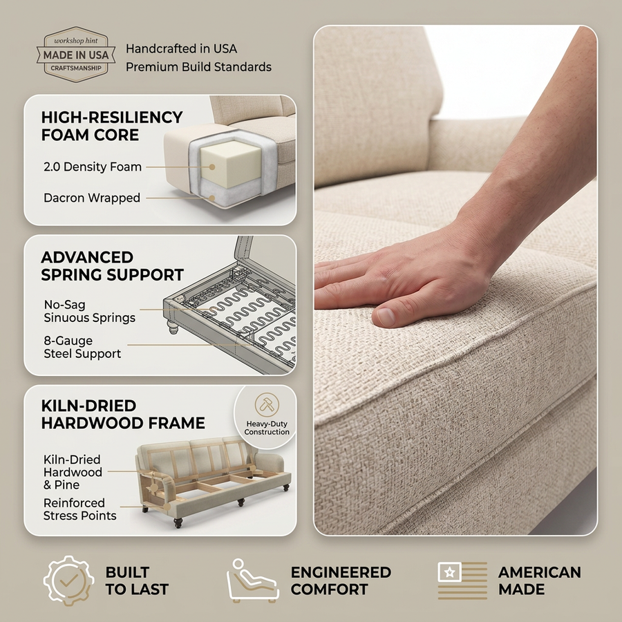 Hamilton Sofa fabric infographic