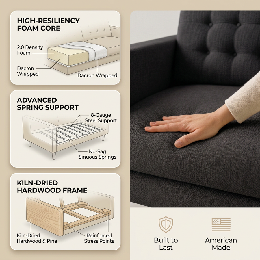 Turin Sofa fabric infographic