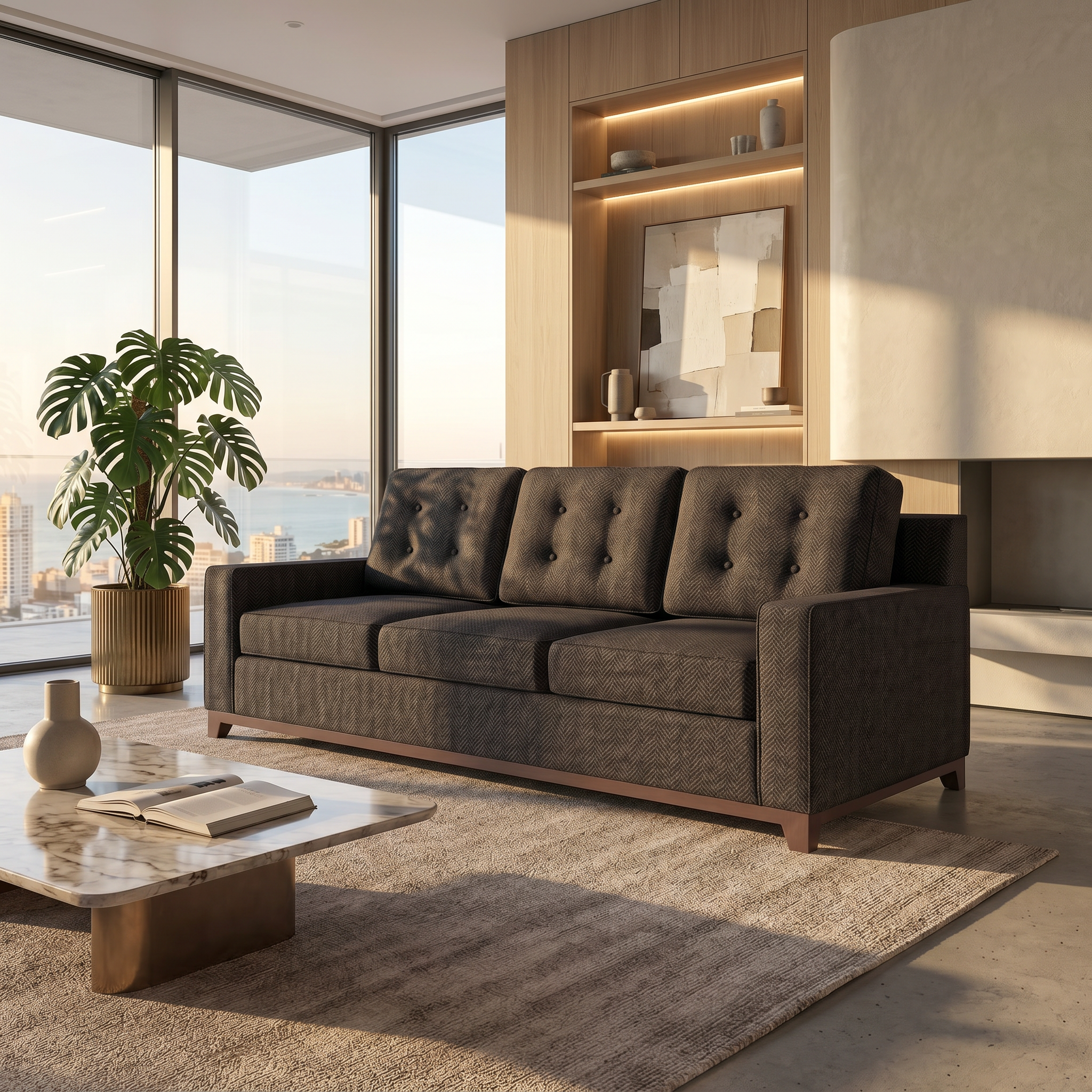 Alexandria Sofa — Catalina Charcoal — ALS-CC-Model2