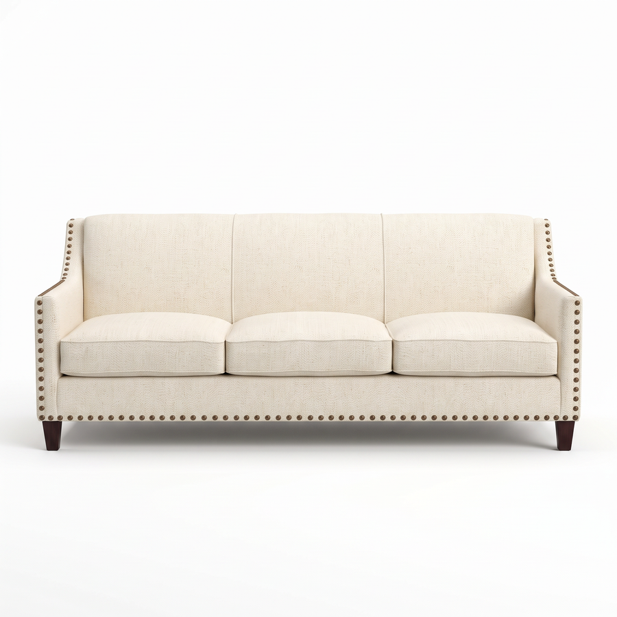 Amsterdam Sofa — Catalina Ivory — AMSTR-CI-FRONTVIEW