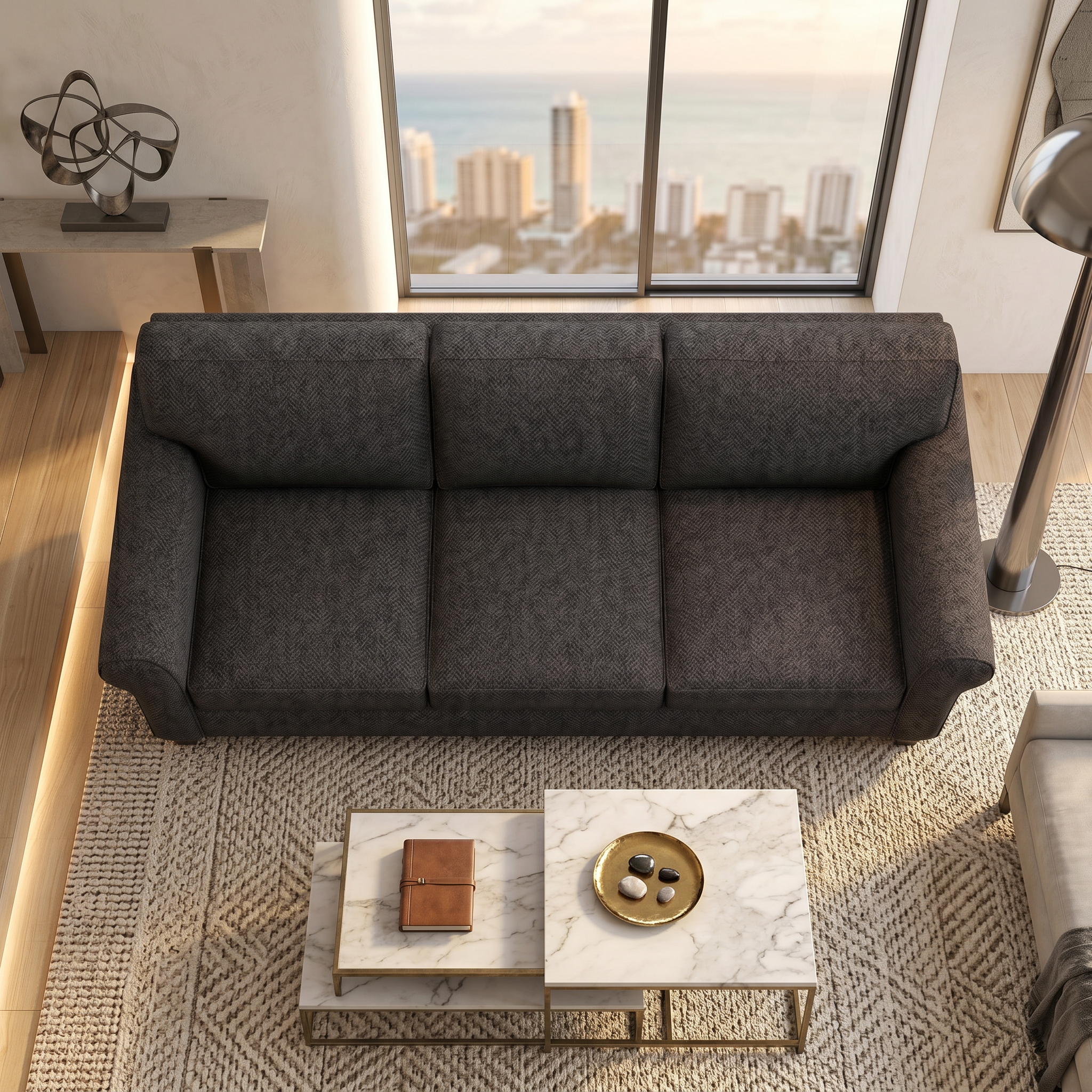 Augusta Sofa — Catalina Charcoal — AS-CC-Model3
