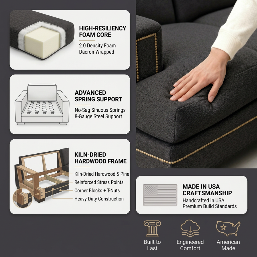Barcelona Sofa fabric infographic