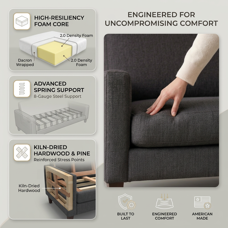 Cannes Sofa fabric infographic