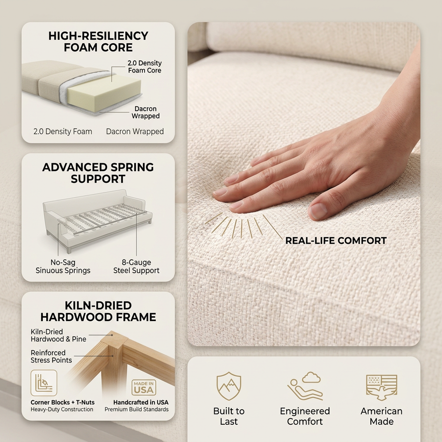 Houston Sofa fabric infographic