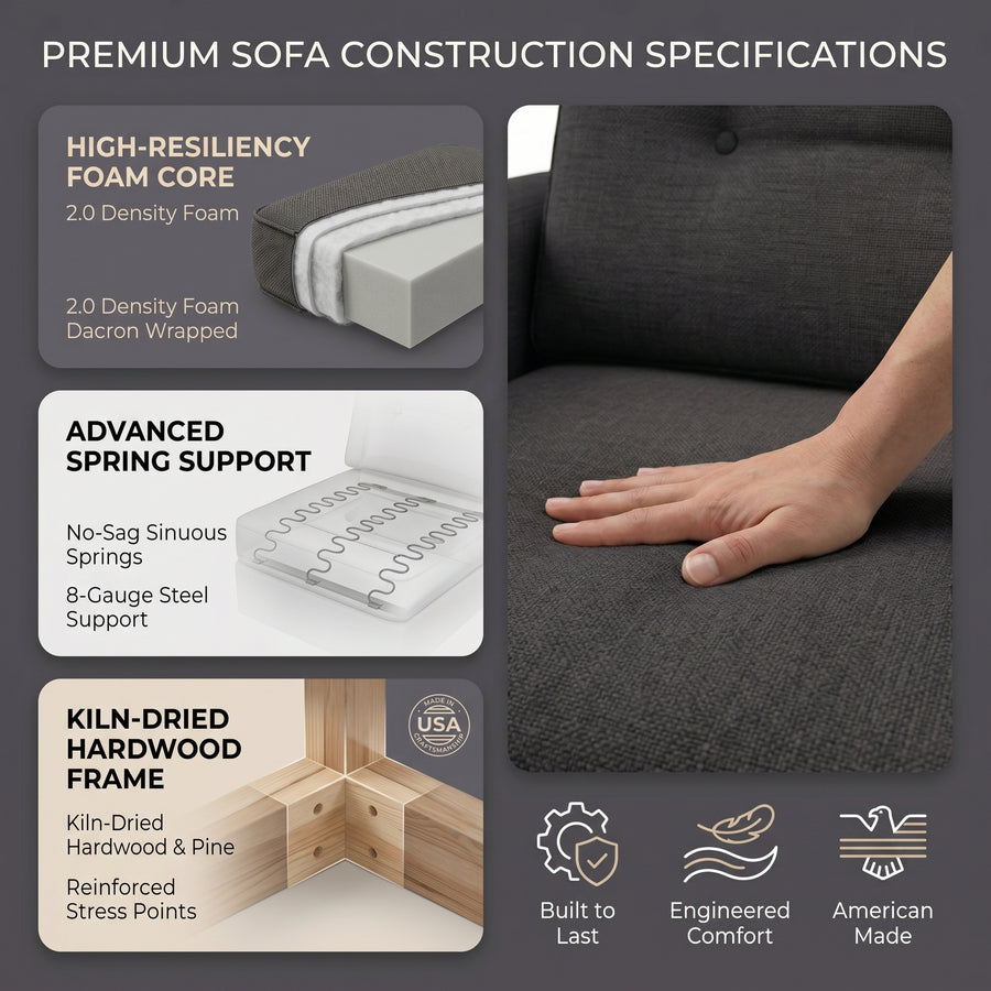 Naples Sofa fabric infographic