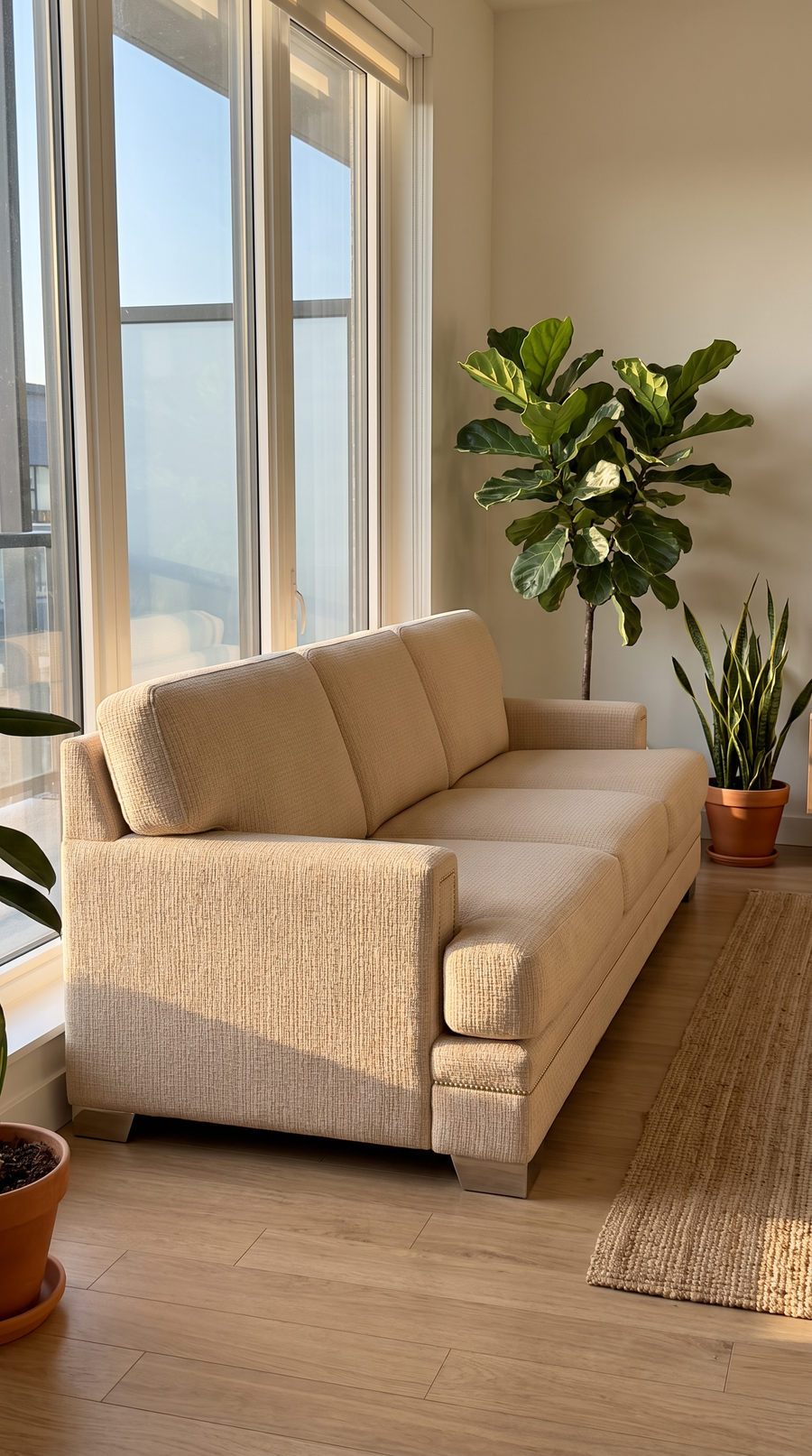 Barcelona Sofa styled in a living room