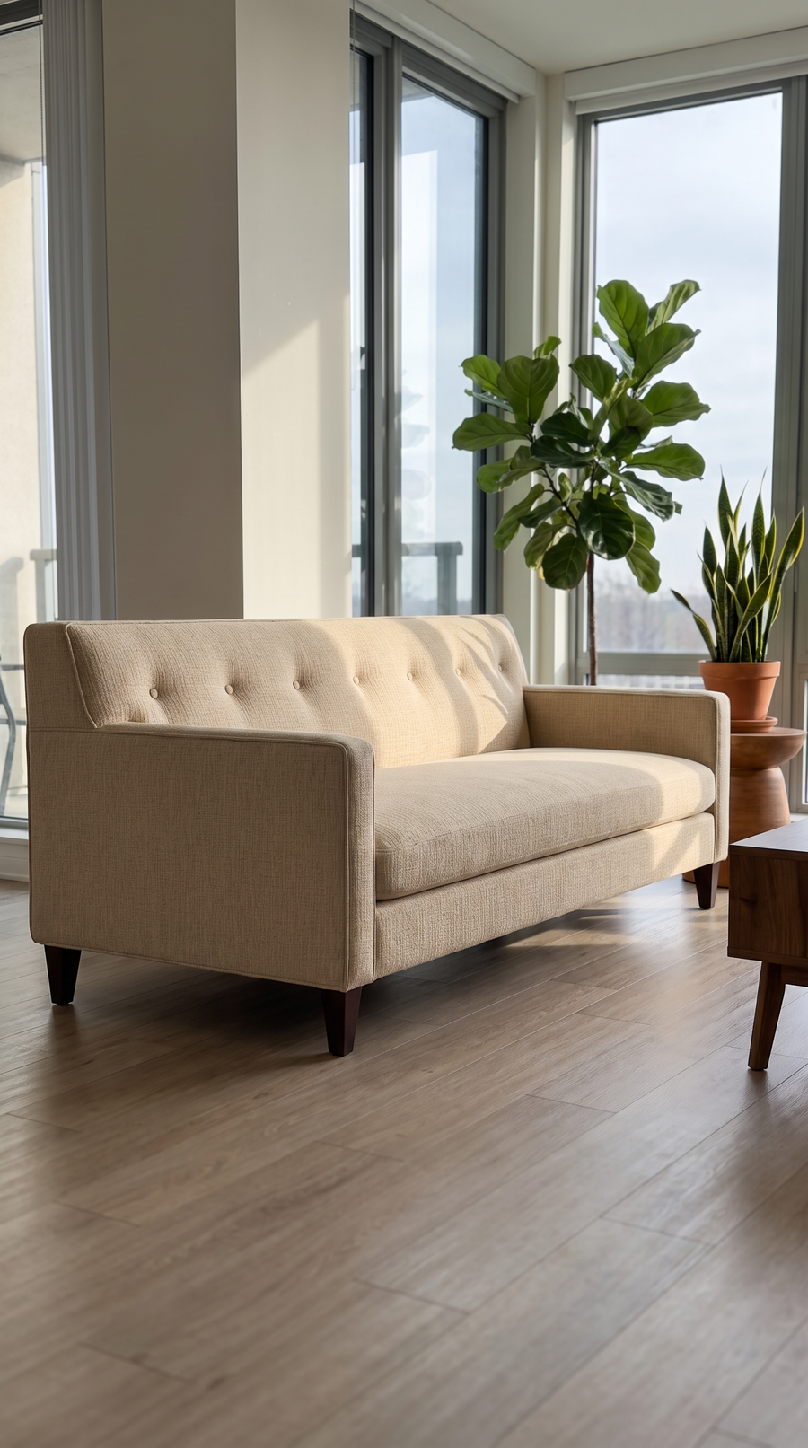 Harper Sofa styled in a living room